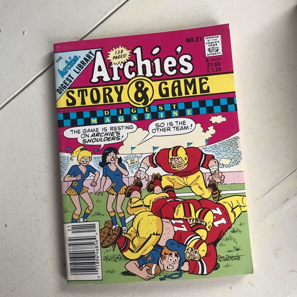 1991 Archie's Story & Game Magazine #21- Pink Comic Cover
